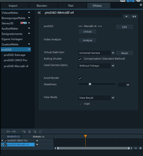 Screenshot Mercalli V4 Stabilizr Plugin for Magix