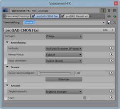 Screenshot proDAD CMOS Fixr