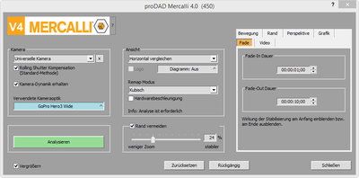Screenshot proDAD Mercalli V4