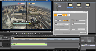 Screenshot Edius Plugin CMOS Fixr Vergleich