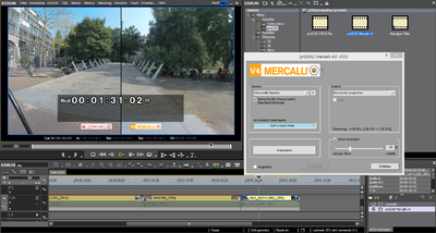 Screenshot Edius Plugin Mercalli V4 Vergleich