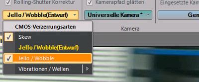 Screenshot CMOS-Verzerrungsarten